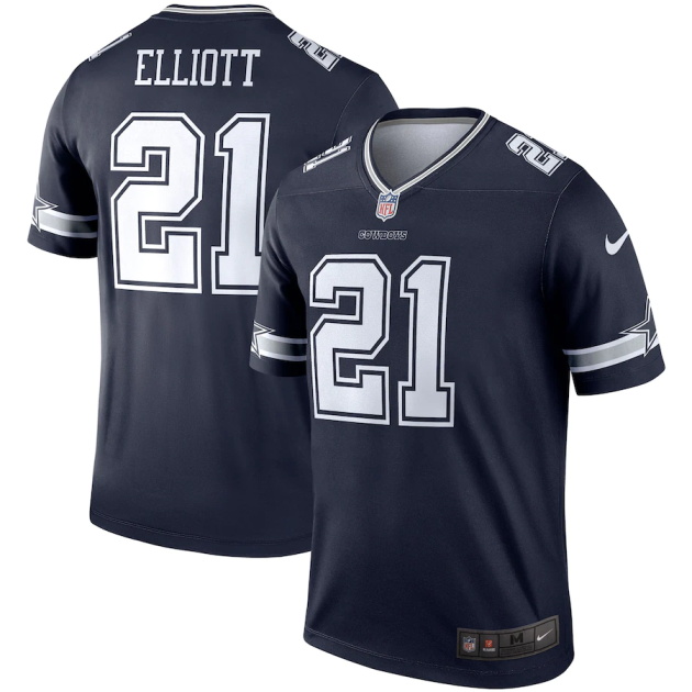 mens nike ezekiel elliott navy dallas cowboys legend player jersey